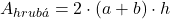 A_{hrub&aacute;} = 2 \cdot (a+b) \cdot h
