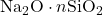 \mathrm{Na}_2\mathrm{O} \cdot n\mathrm{SiO}_2