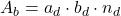 A_b = a_d \cdot b_d \cdot n_d