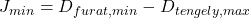J_{min} = D_{furat,min} - D_{tengely,max}