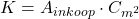 K = A_{inkoop} \cdot C_{m^2}