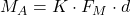 M_A = K \cdot F_M \cdot d