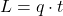 L = q \cdot t