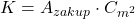 K = A_{zakup} \cdot C_{m^2}