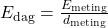 E_{\mathrm{dag}} = \frac{E_{\mathrm{meting}}}{d_{\mathrm{meting}}}