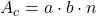 A_c = a \cdot b \cdot n