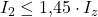I_2 \leq 1{,}45 \cdot I_z