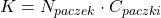 K = N_{paczek} \cdot C_{paczki}