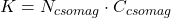 K = N_{csomag} \cdot C_{csomag}