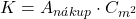 K = A_{n&aacute;kup} \cdot C_{m^2}