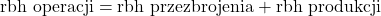 \text{rbh operacji} = \text{rbh przezbrojenia} + \text{rbh produkcji}