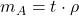 m_A = t \cdot \rho