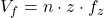 V_f = n \cdot z \cdot f_z