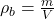 \rho_b = \frac{m}{V}