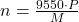 n = \frac{9550 \cdot P}{M}